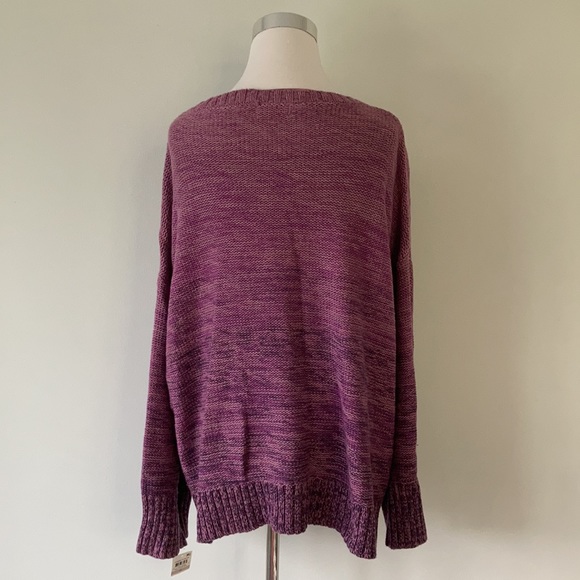 💕 NWT Macys Purple Lilac Ombre Knit Pullover Sweater - Picture 9 of 16